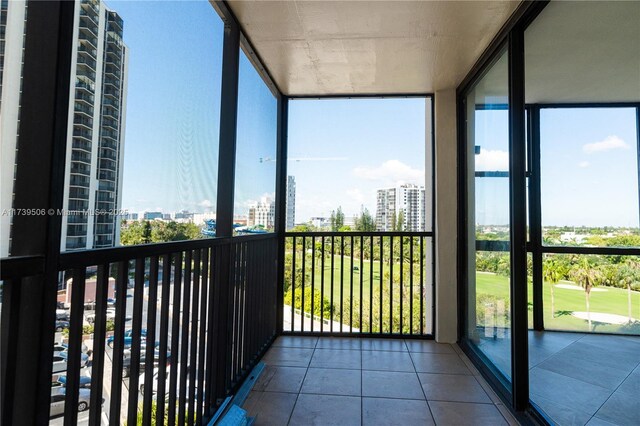 unfurnished sunroom featuring plenty of natural light