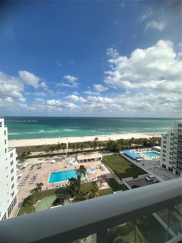 5005 Collins Ave Unit 1212, Miami Beach, FL 33140 - water view with local beach