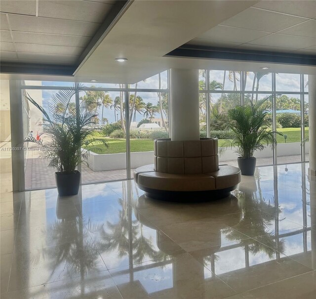 5005 Collins Ave Unit 1212, Miami Beach, FL 33140 - community lobby with floor to ceiling windows