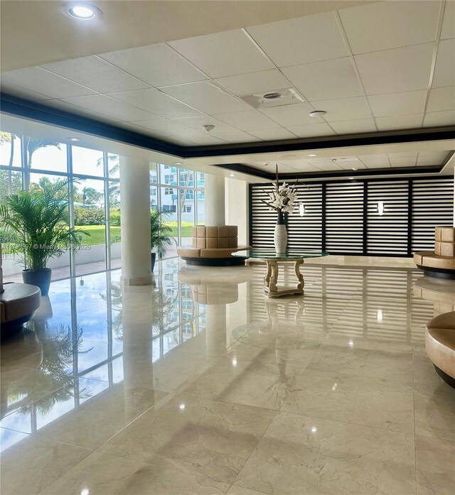 5005 Collins Ave Unit 1212, Miami Beach, FL 33140 - building lobby with a drop ceiling