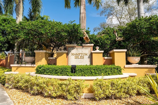 view of community sign