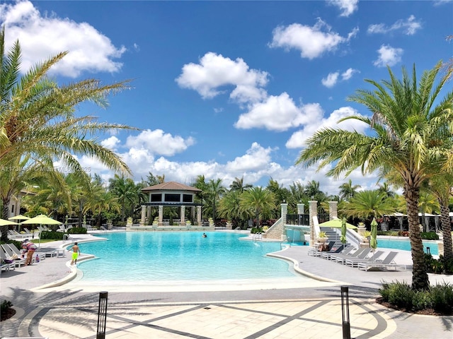 pool featuring a patio