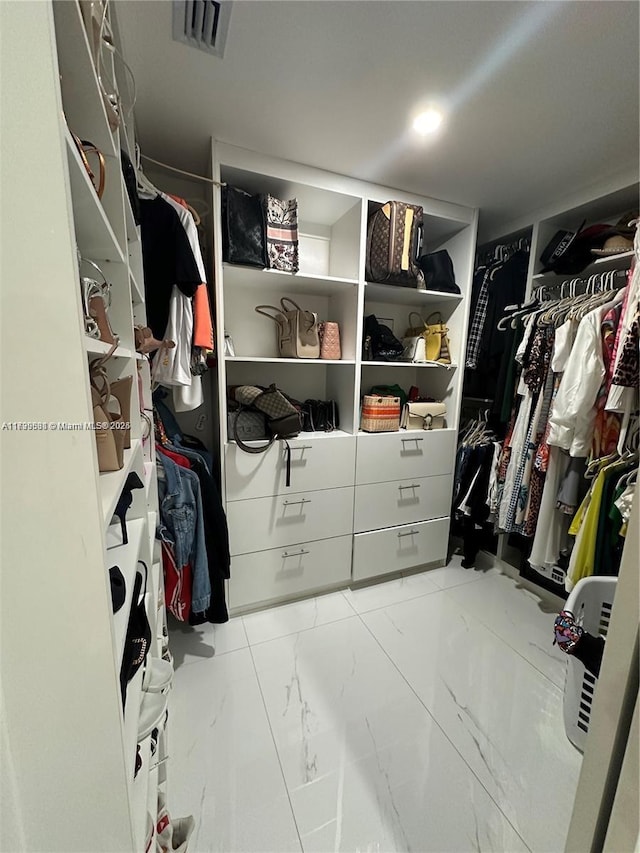 view of walk in closet