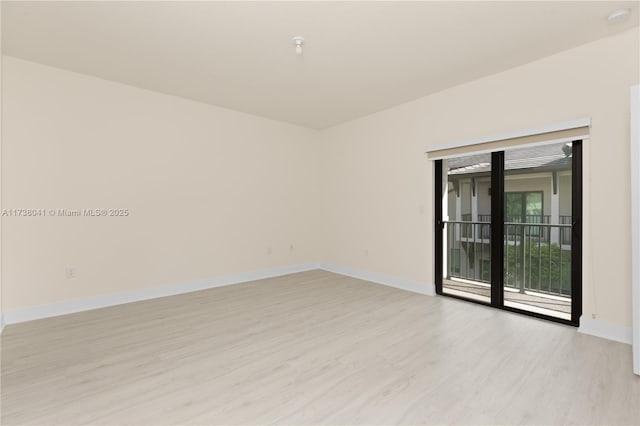 empty room featuring light hardwood / wood-style flooring