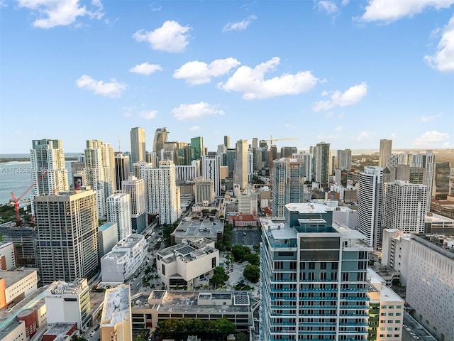 property's view of city featuring a water view