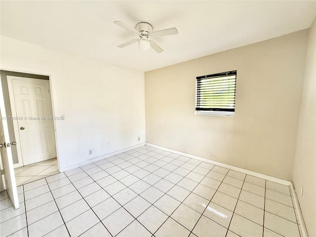 unfurnished room featuring ceiling fan