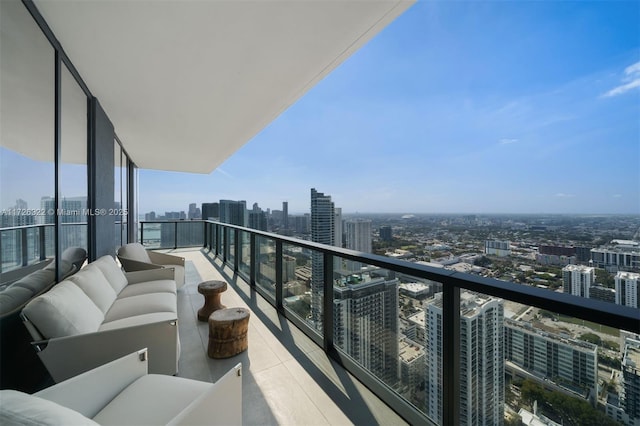 balcony featuring outdoor lounge area