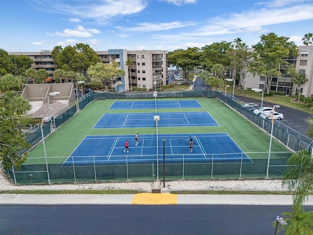 view of tennis court