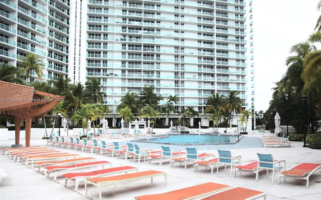 view of pool with a patio area