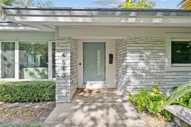 view of doorway to property