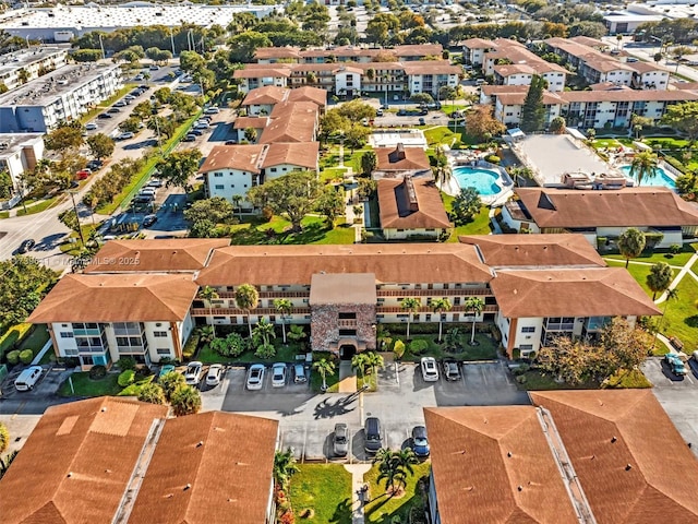 drone / aerial view featuring a residential view