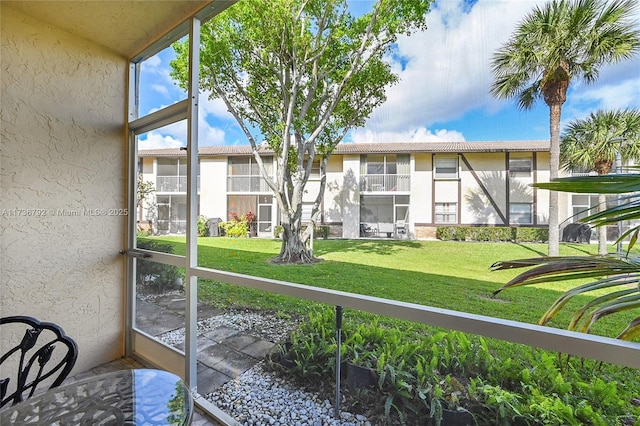 view of sunroom