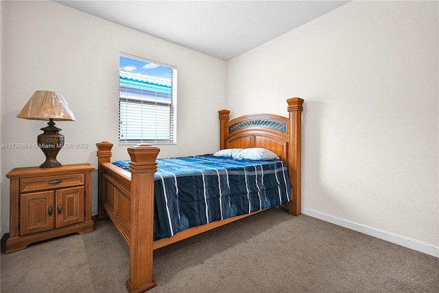 bedroom with carpet floors