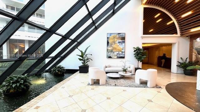 lobby featuring a high ceiling