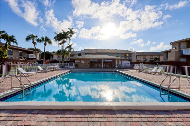 view of pool with a patio area