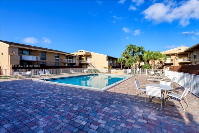 view of pool with a patio area