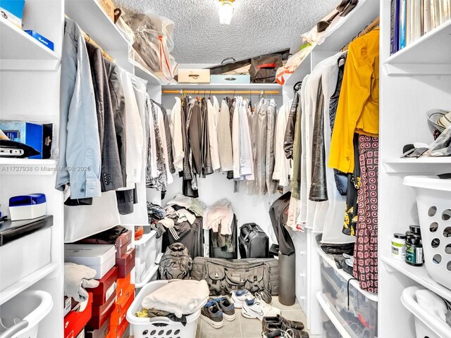 view of walk in closet