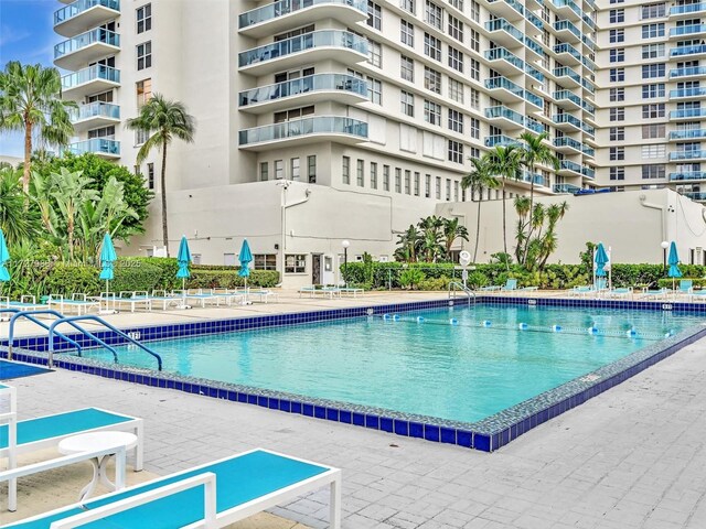 view of pool with a patio area