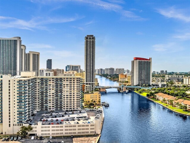 view of city featuring a water view