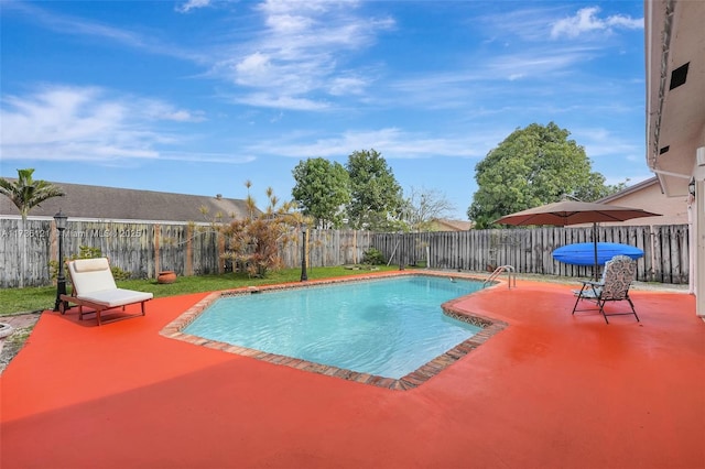 view of pool with a patio