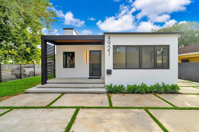 exterior space with a porch