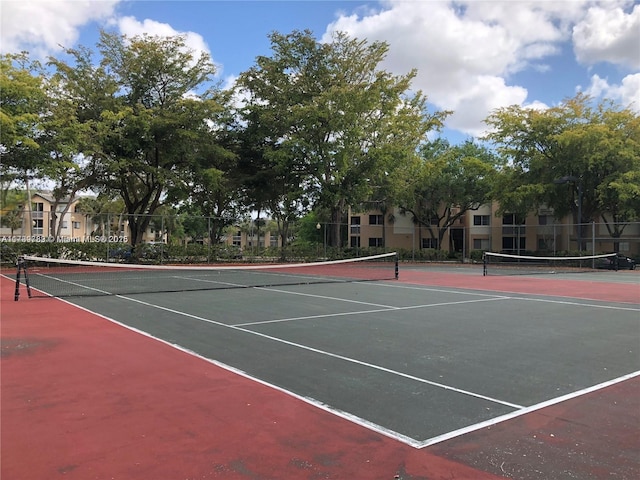 view of tennis court