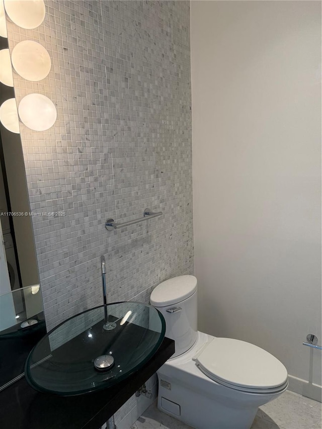 200 Biscayne Boulevard Way Unit 4904, Miami, FL 33131 - half bath with toilet and tile walls
