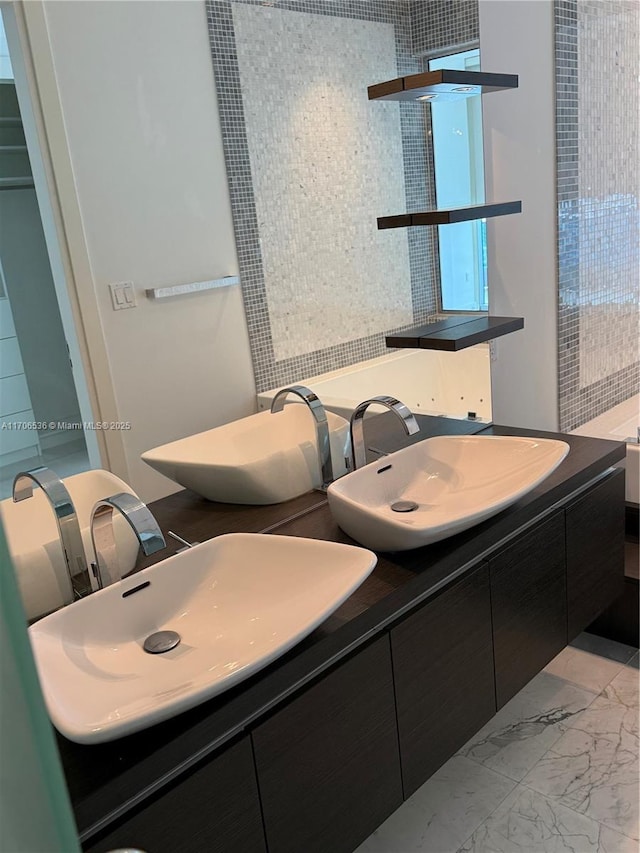 200 Biscayne Boulevard Way Unit 4904, Miami, FL 33131 - full bath featuring double vanity and marble finish floors