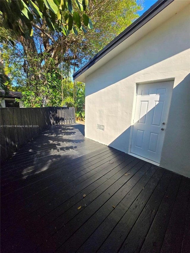 view of wooden terrace