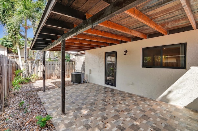 view of patio featuring cooling unit