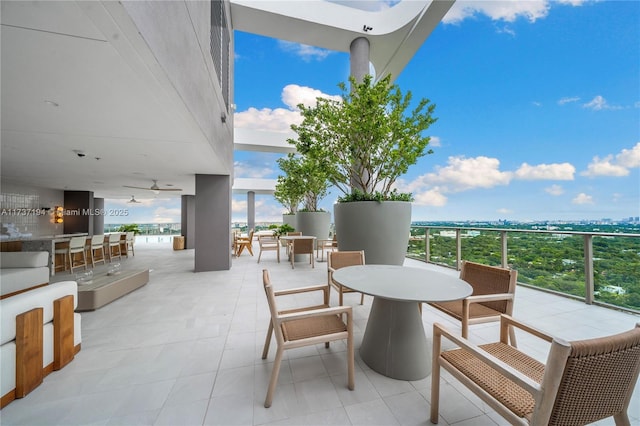 view of patio featuring an outdoor hangout area