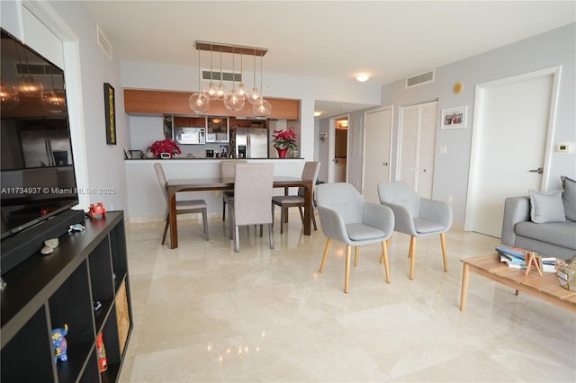 view of dining area