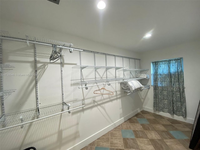 view of walk in closet