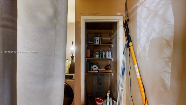 interior space with washer / dryer