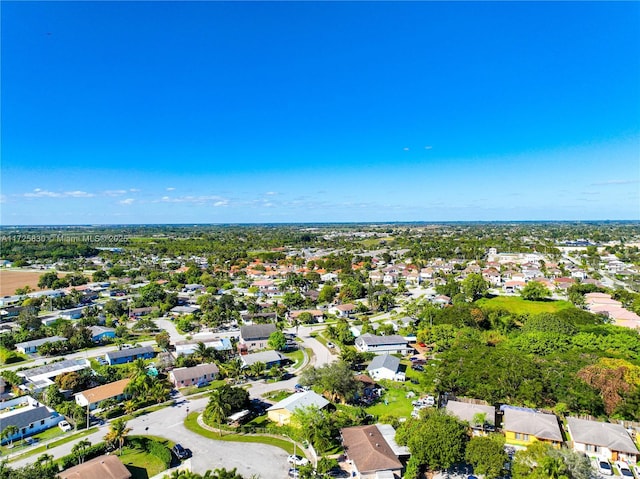 aerial view with a residential view