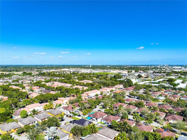 aerial view featuring a residential view