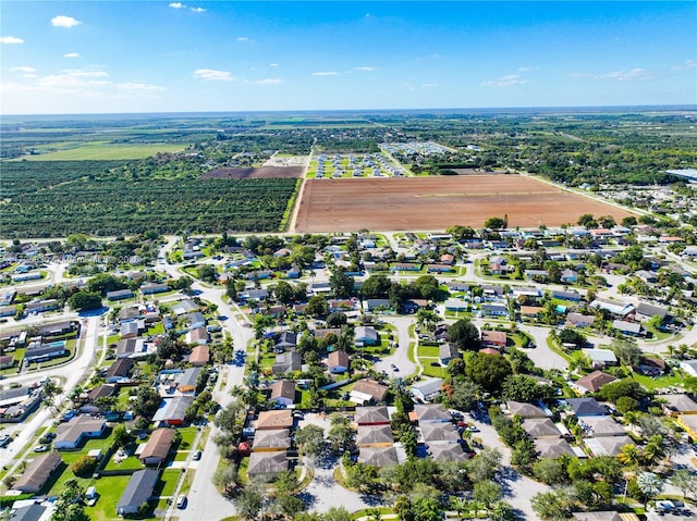 bird's eye view with a residential view