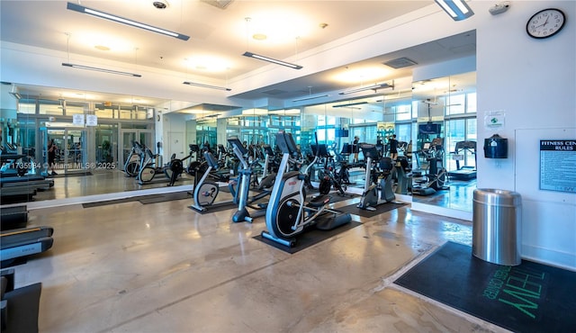 view of exercise room