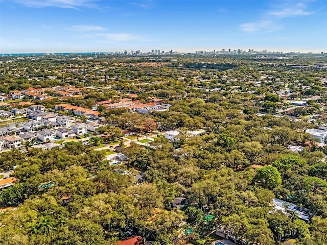 birds eye view of property featuring a view of city