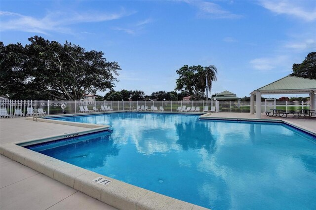 1403 SW 110th Way Unit 1403, Davie, FL 33324 - pool with a gazebo, a patio area, and fence