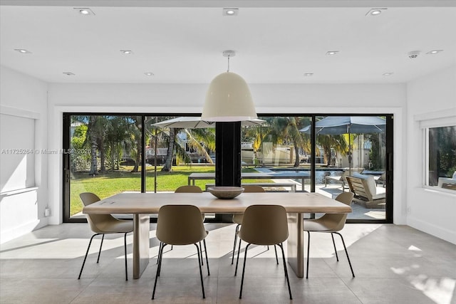 dining room featuring a healthy amount of sunlight