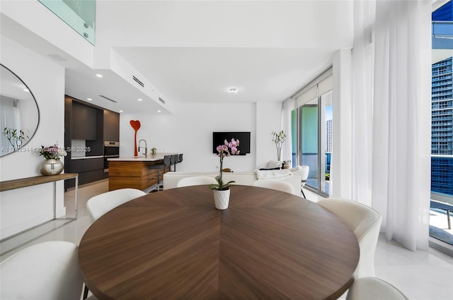 view of dining area