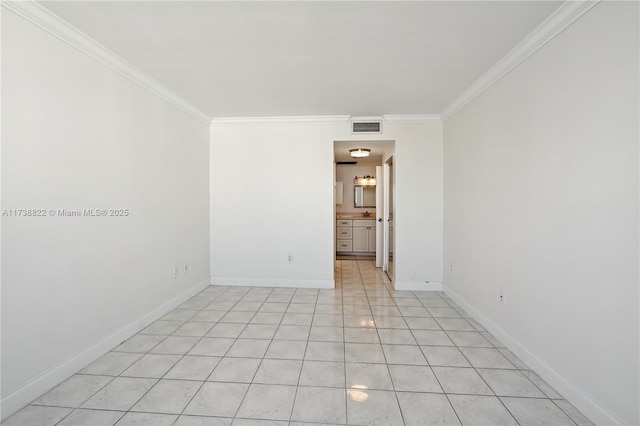 500 Bayview Dr Unit 1419, Sunny Isles Beach, FL 33160 - empty room with crown molding, baseboards, and visible vents