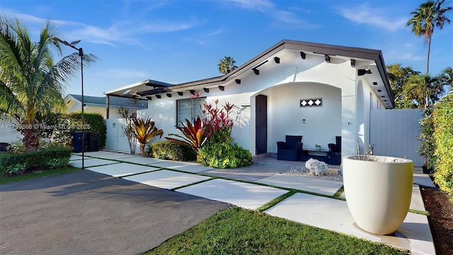 view of front of house featuring a patio area