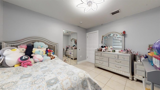 view of tiled bedroom