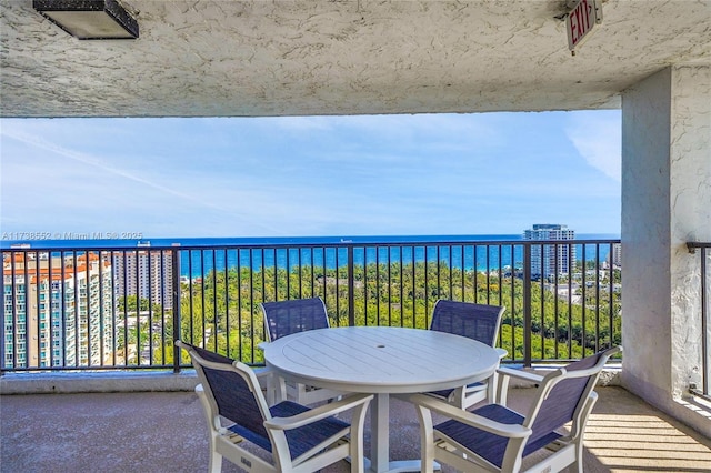 936 Intracoastal Dr Unit 21A, Fort Lauderdale, FL 33304 - balcony with outdoor dining space and a water view