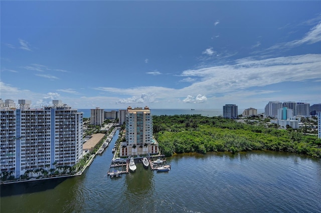 936 Intracoastal Dr Unit 21A, Fort Lauderdale, FL 33304 - aerial view featuring a water view and a city view