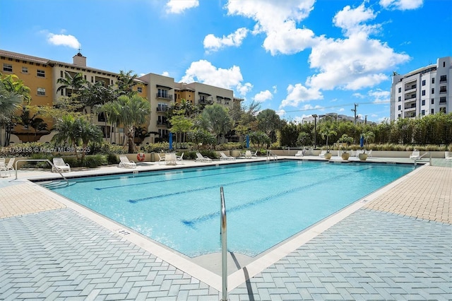 view of pool with a patio