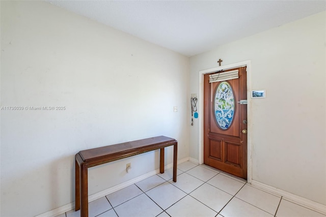 entryway with baseboards