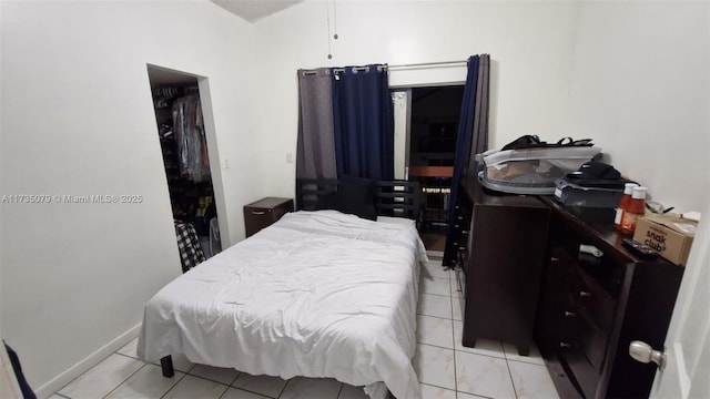 view of tiled bedroom